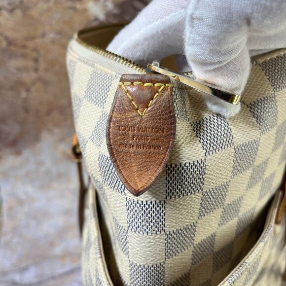 Louis Vuitton Totally MM Tote Bag Canvas Damier Azur Shoulder Bag - Picture 10 of 14